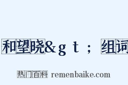 和望晓&gt;组词是什么意思的图片